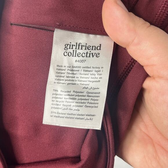 Girlfriend Collective Plum Compressive Leggings sz M Activewear Lounge Yoga - Picture 4 of 8